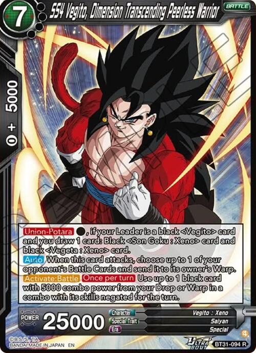 SS4 Vegito, Dimension Transcending Peerless Warrior Card Front