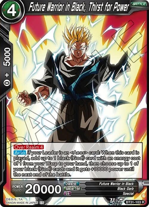 Future Warrior in Black, Thirst for Power Frente