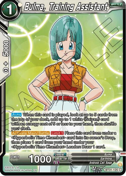Bulma, Training Assistant Card Front