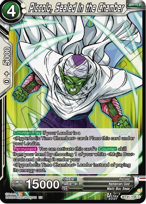Piccolo, Sealed in the Chamber Card Front
