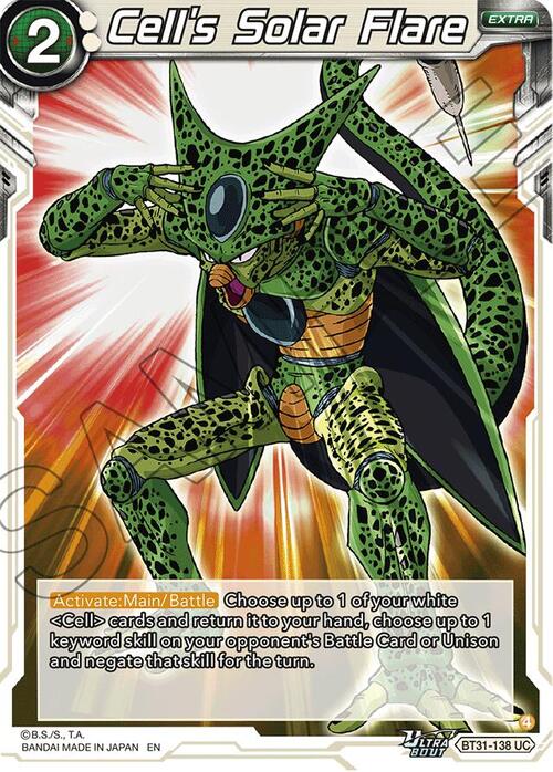 Cell's Solar Flare Card Front