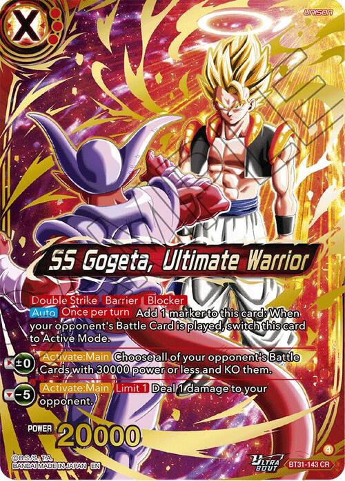 SS Gogeta, Ultimate Warrior Card Front