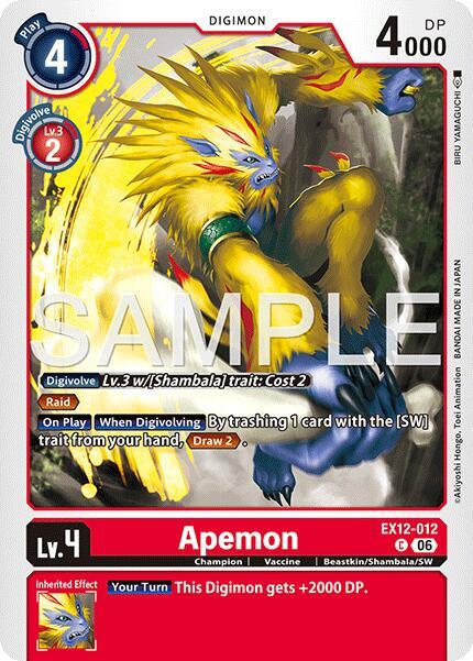 Apemon Card Front