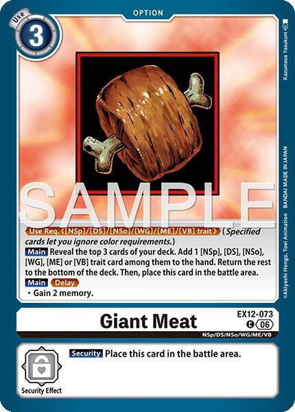 Giant Meat Card Front