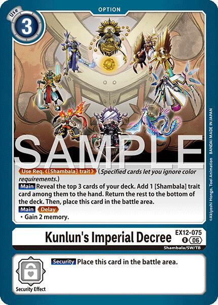 Kunluns Imperial Decree Card Front