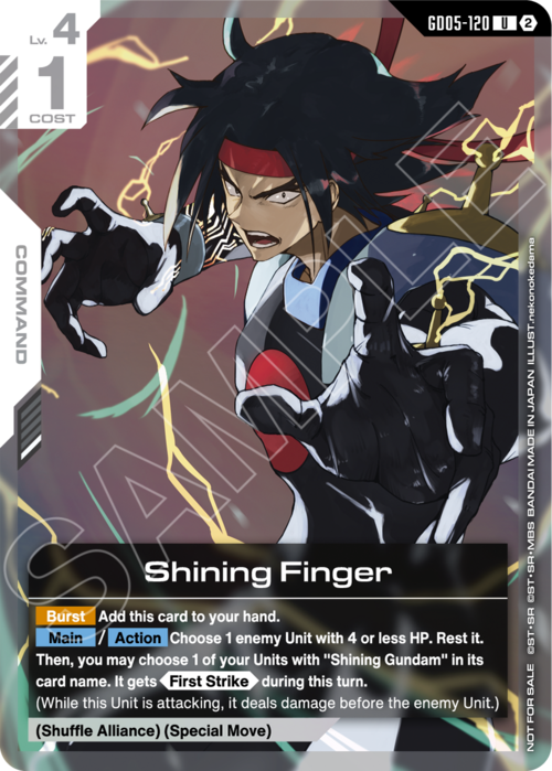 Shining Finger Card Front