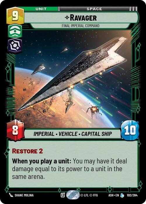 Ravager - Final Imperial Command Card Front