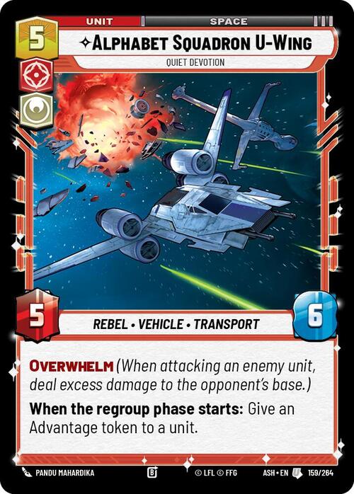 Alphabet Squadron U-Wing - Quiet Devotion Card Front