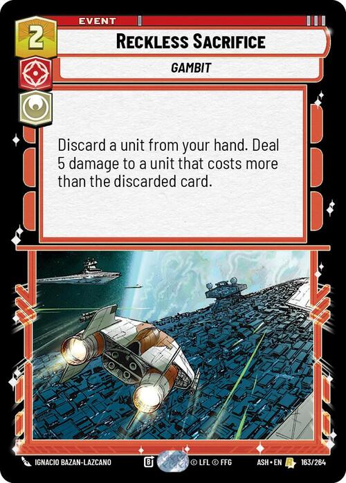 Reckless Sacrifice Card Front