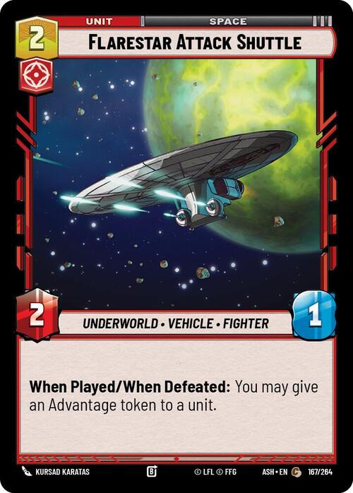 Flarestar Attack Shuttle Card Front