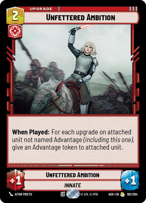 Unfettered Ambition Card Front