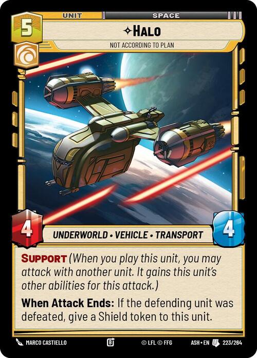 Halo - Not According to Plan Card Front