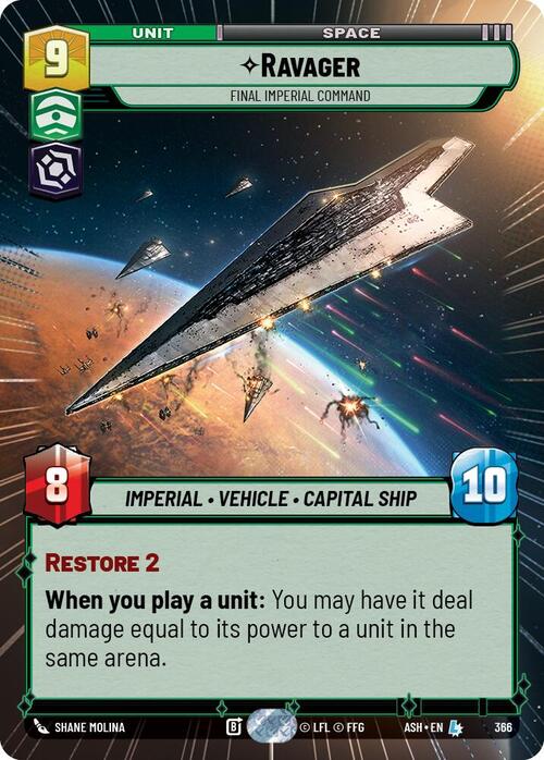 Ravager - Final Imperial Command Card Front