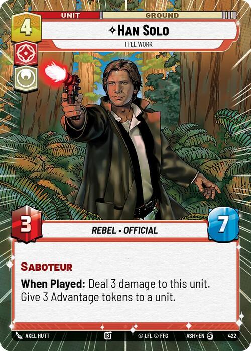 Han Solo, Funzionerà Card Front