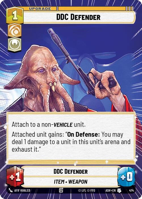 Blaster DDC Defender Card Front