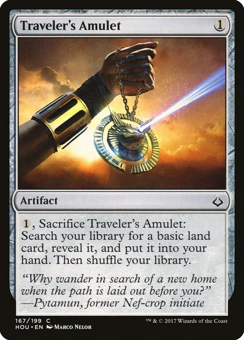 Traveler's Amulet Card Front