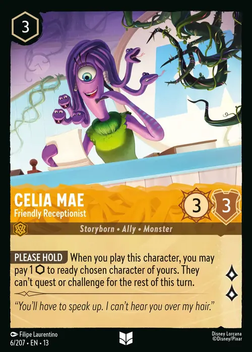 Celia Mae - Friendly Receptionist Card Front