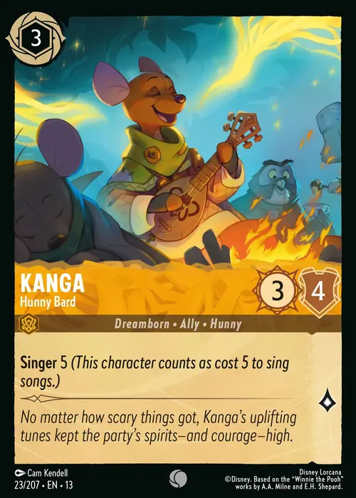 Kanga - Hunny Bard Card Front