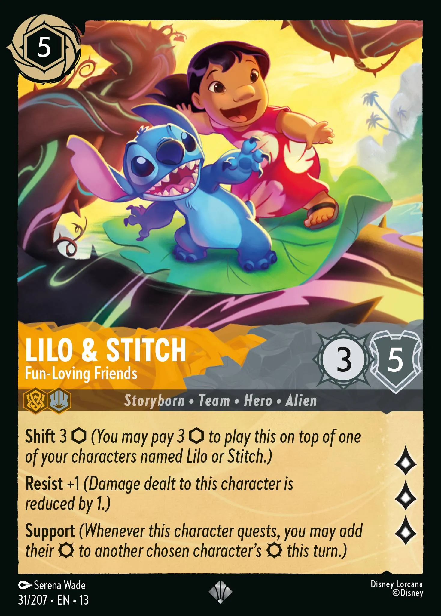 lilo and stitch lorcana cards Ravensburger Disney TCG Portfolio featuring Carefree Surfer by Marcel Berg | Holds 64 & 8 Oversized Cards | Premium Storage & Stylish Protection Attack of the Vine! Lilo & Stitch - Fun-Loving