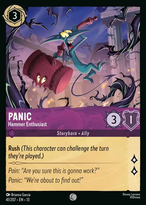 Panic - Hammer Enthusiast Card Front