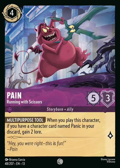 Pain - Running with Scissors Card Front