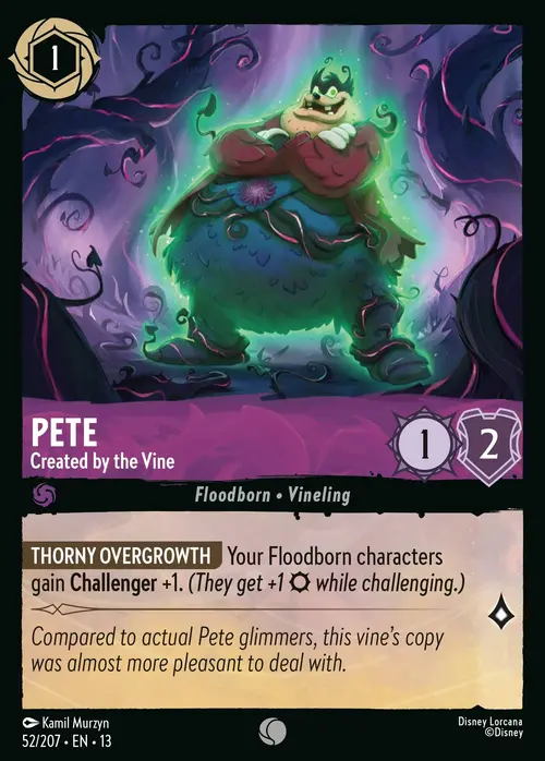 Pete - Created by the Vine Card Front