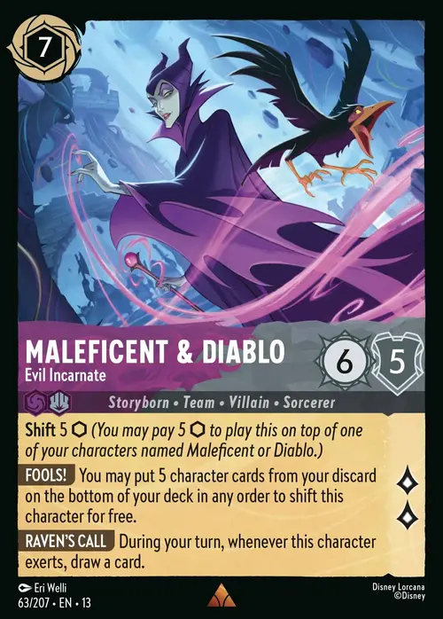 Malefica e Diablo - Incarnazione del Male Card Front