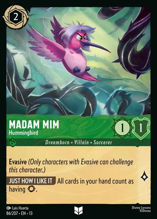 Madam Mim - Hummingbird Card Front
