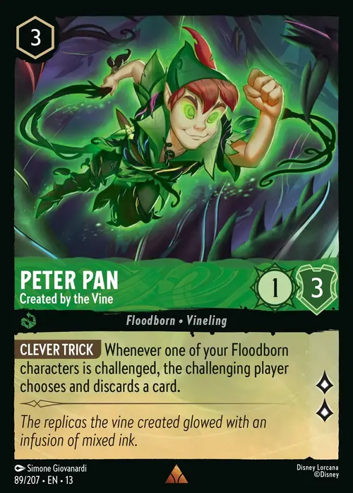 Peter Pan - Created by the Vine Card Front