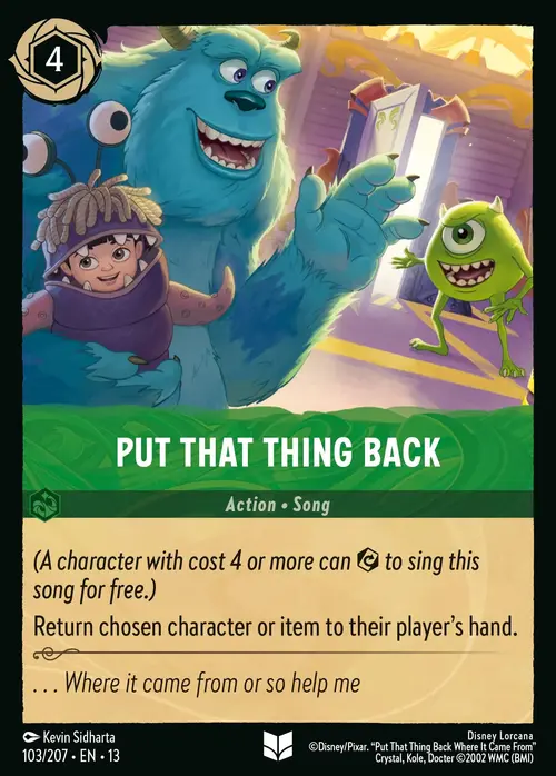 Put That Thing Back Card Front