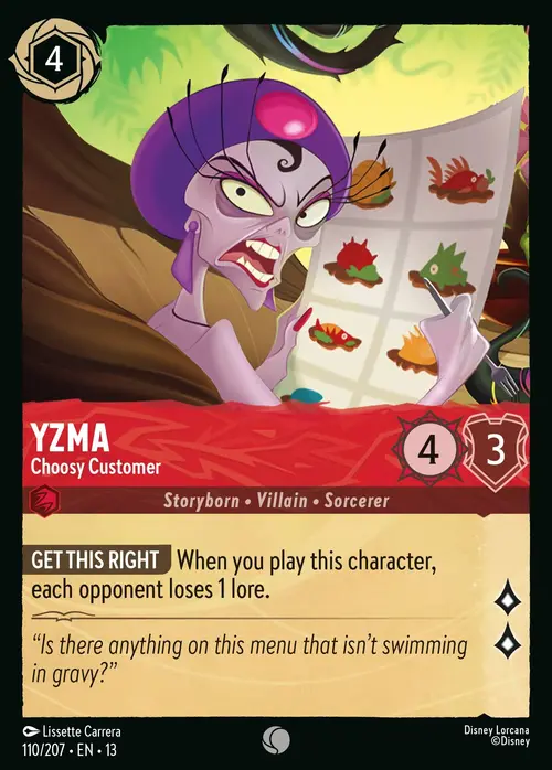 Yzma - Choosy Customer Card Front