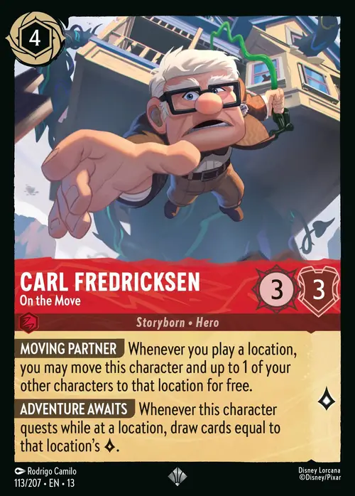 Carl Fredricksen - In Viaggio Card Front