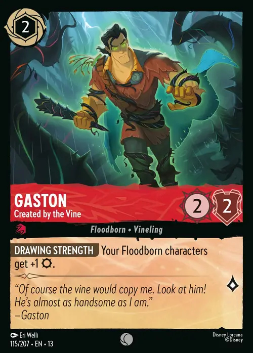 Gaston - Created by the Vine Card Front