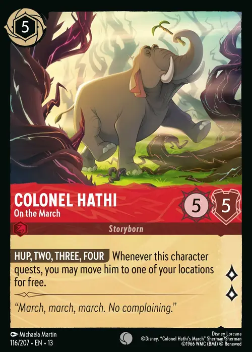 Colonel Hathi - On the March Card Front