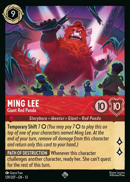 Ming Lee - Giant Red Panda Card Front