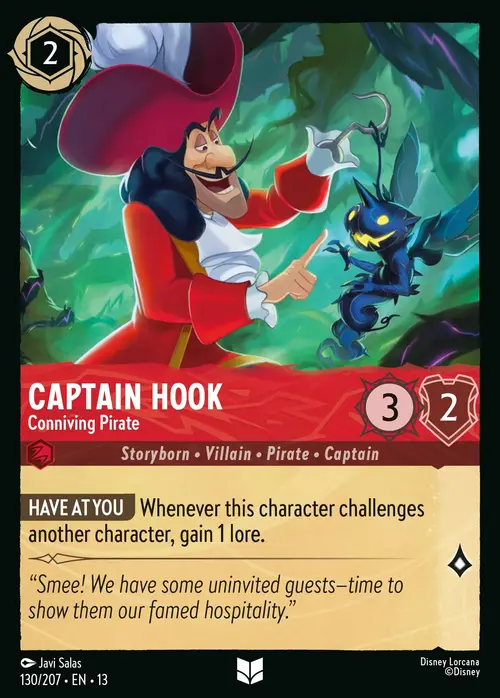 Captain Hook - Conniving Pirate Card Front