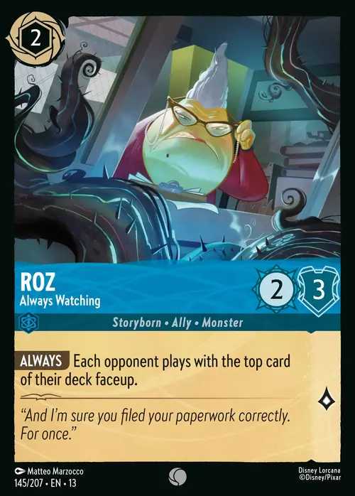 Roz - Che Tiene D'Occhio Card Front