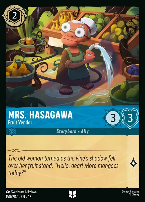 Mrs. Hasagawa - Fruit Vendor Card Front