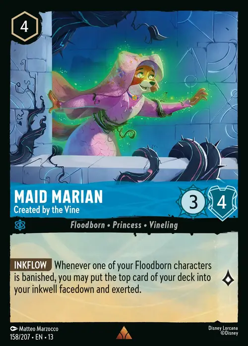 Maid Marian - Created by the Vine Card Front