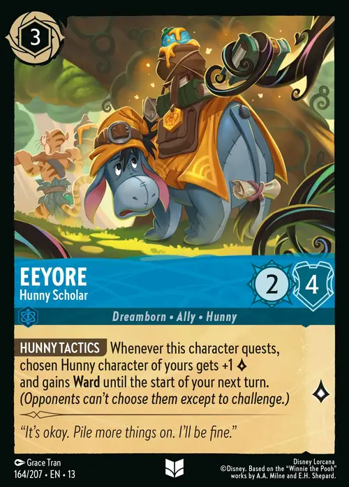 Eeyore - Hunny Scholar Card Front