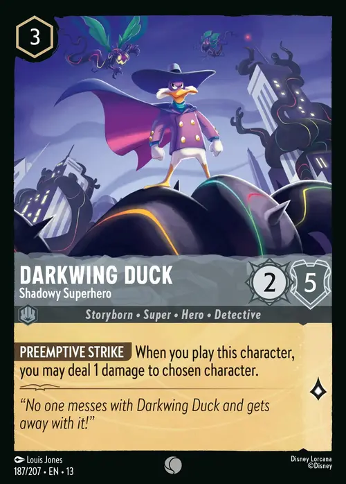 Darkwing Duck - Shadowy Superhero Card Front
