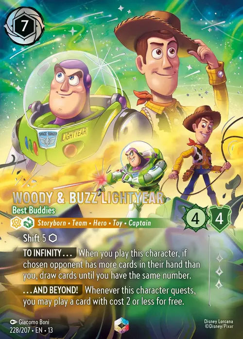 Woody & Buzz Lightyear - Best Buddies Card Front
