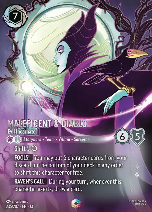 Maleficent & Diablo - Evil Incarnate Card Front