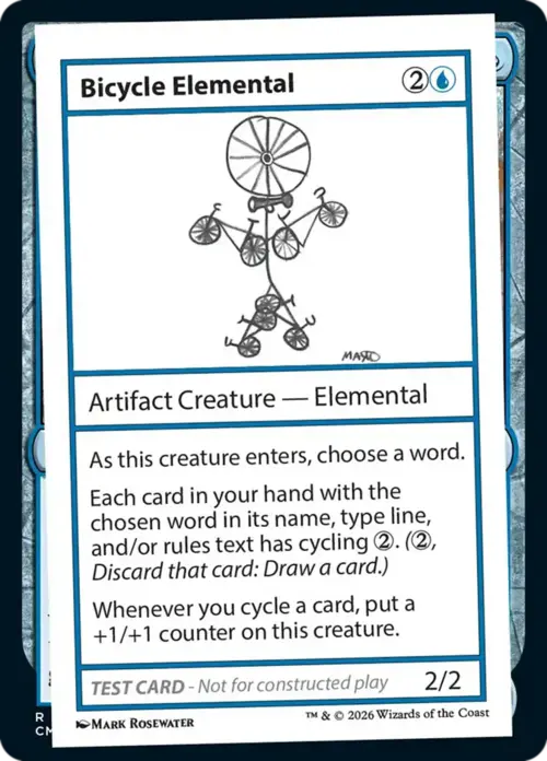 Bicycle Elemental Card Front