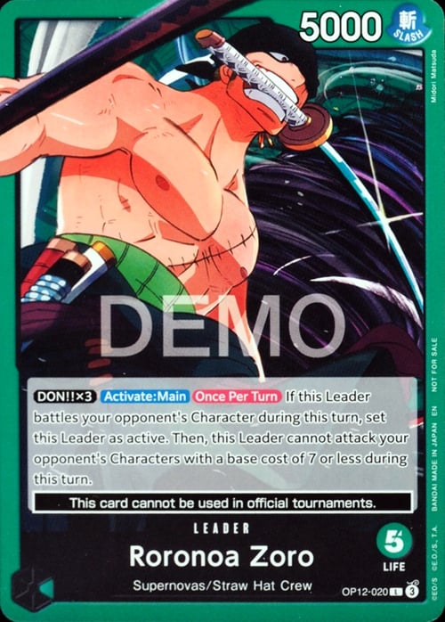 Roronoa Zoro Card Front