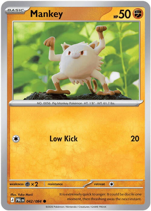 Mankey Card Front