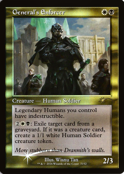 Esecutore del Generale Card Front