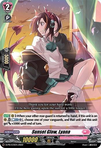 Sunset Glow, Lyana Card Front
