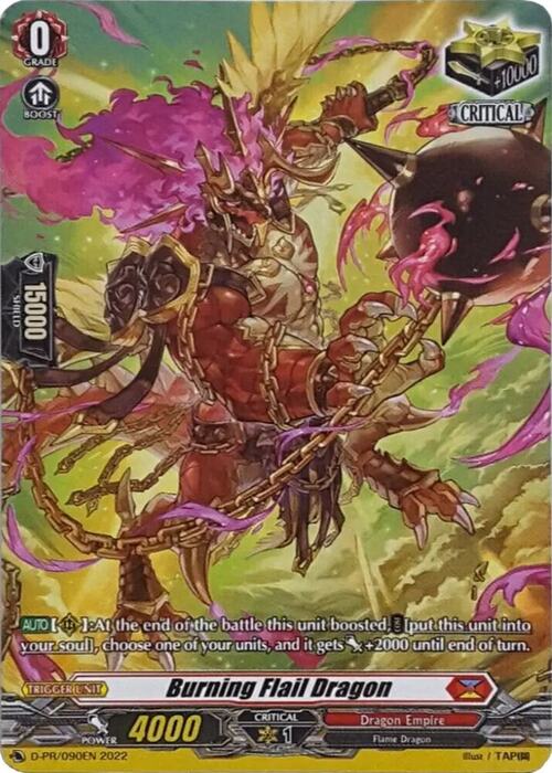 Burning Flail Dragon Card Front