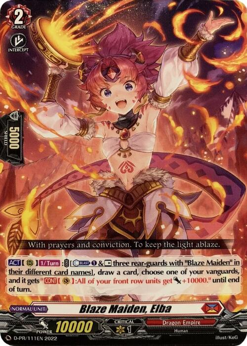Blaze Maiden, Elba [D Format] Card Front